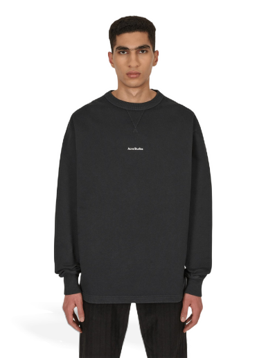 Суитчър Acne Studios Fin Stamp Crew Sweat Черно | BI0138-900