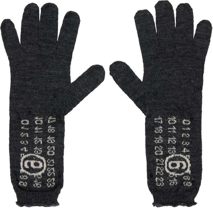 Ръкавици Maison Margiela MM6 Maison Margiela Wool Knit Gloves Сиво | S52TS0043 M13135
