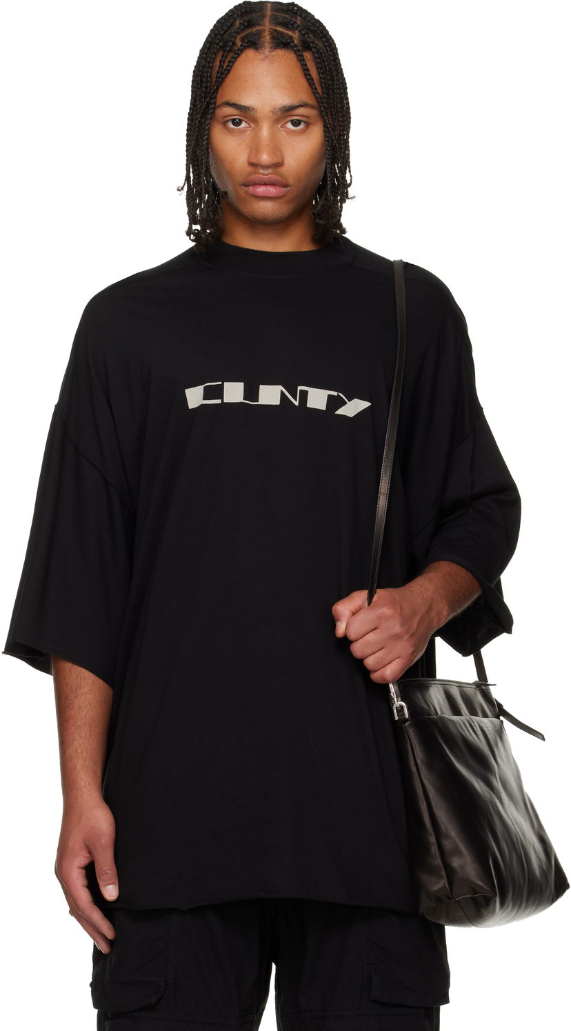 Тениска Rick Owens DRKSHDW Concordians Tommy Oversized Graphic T-shirt Черно | DU02E7259 RNEP2