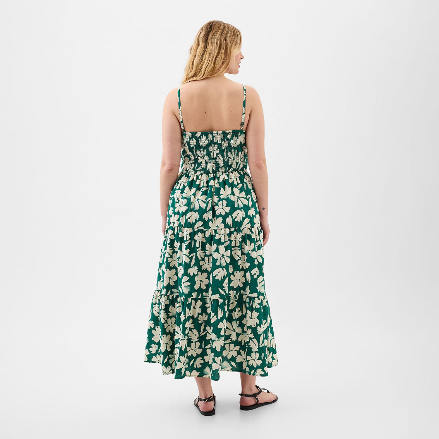 Pокля GAP Dresses Tiered Maxi Dress Green Floral Зелено | 888463-01, 1