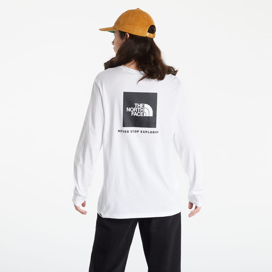 Тениска The North Face Red Box Long Sleeve Tee Бяло | NF0A493LLA91, 1