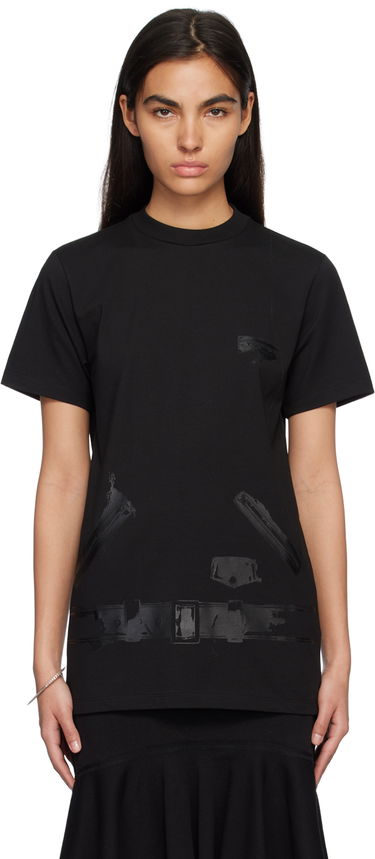 Тениска We11done Graphic Print T-shirt Черно | WD-TT1-23-798-U-BK, 0