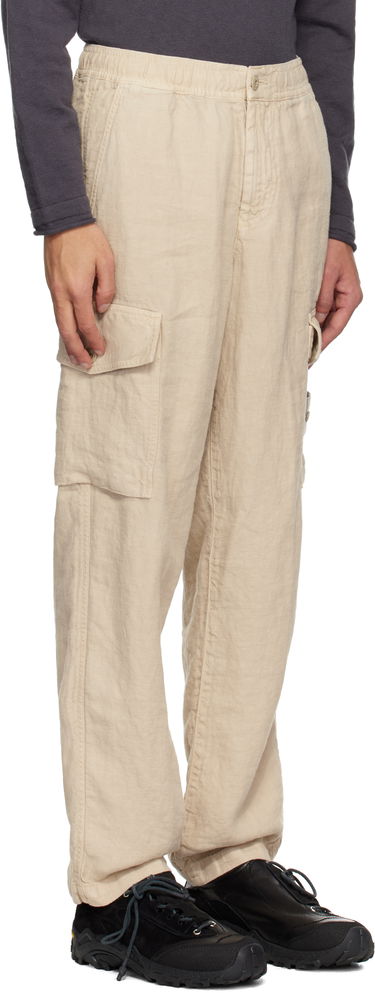 Карго панталони Stone Island Stone Island Diagonal Linen Cargo Pants Бежово | K1S15 3100029 S00F8, 1