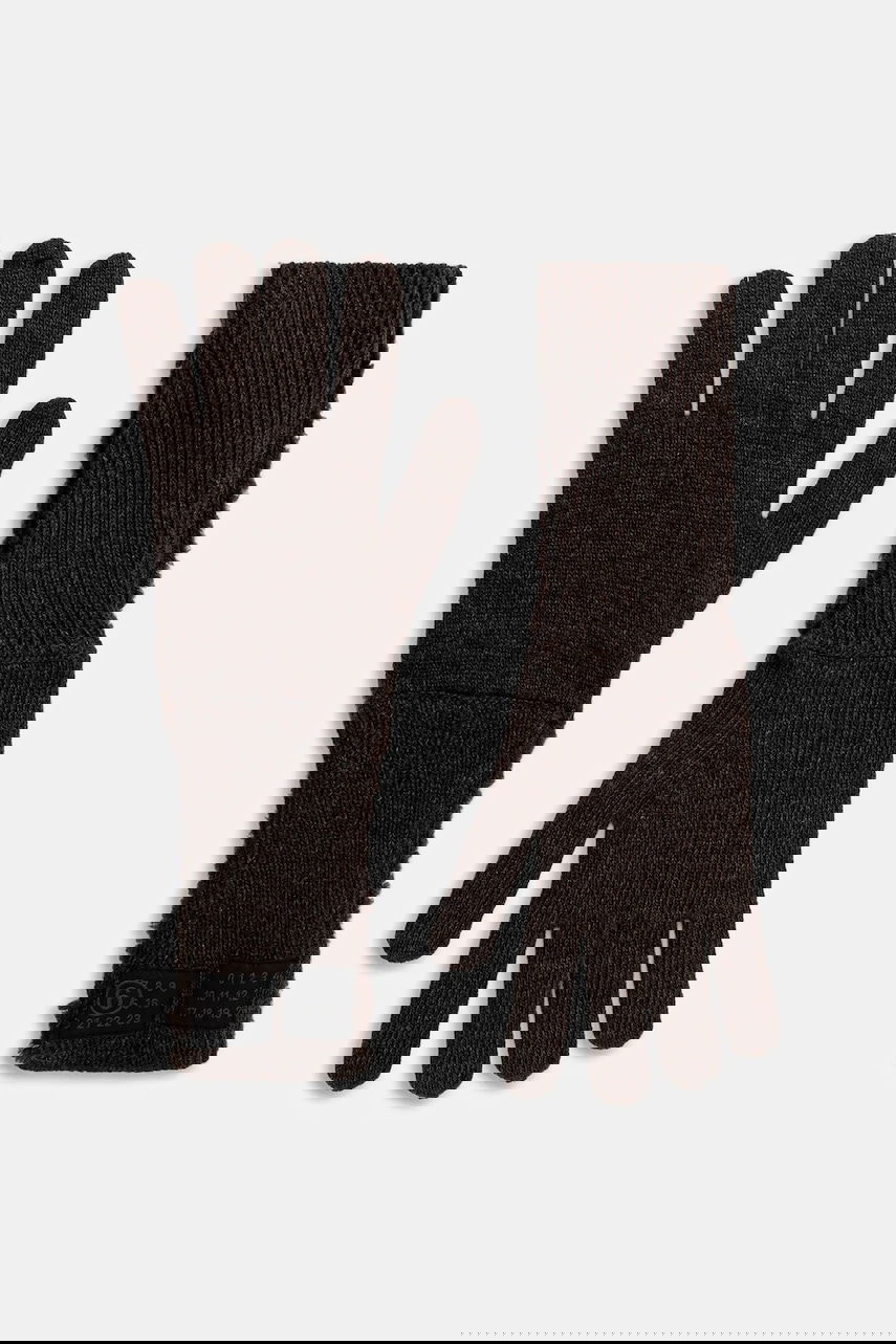 Ръкавици Maison Margiela MM6 Maison Margiela Long Knitted Wool Blend Gloves Кафяво | S62TS0078.M13198.144, 0