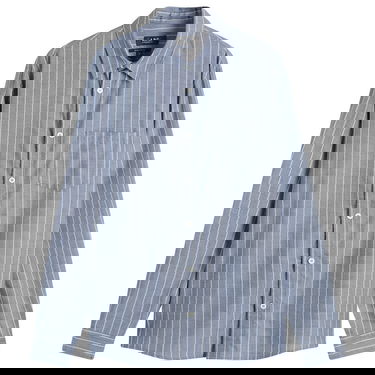 Риза A.P.C. Men's Clement Stripe Shirt, Size Small Синьо | COHJU-H12512-IAA, 1