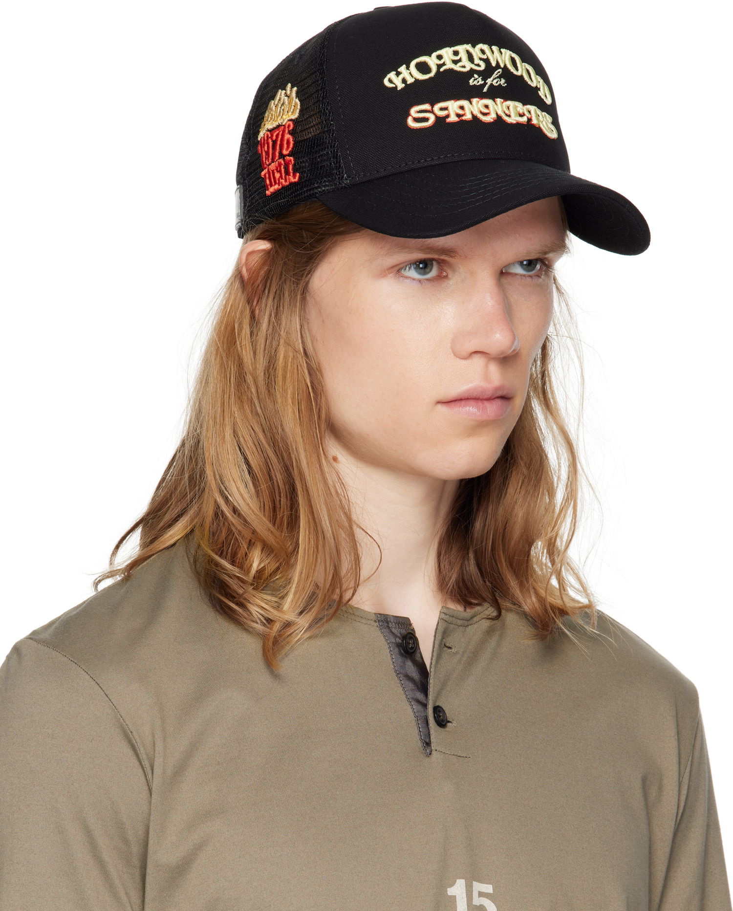 Шапка с козирка AMIRI AMIRI 'Sinners' Trucker Cap Черно | AMHATR1026, 1