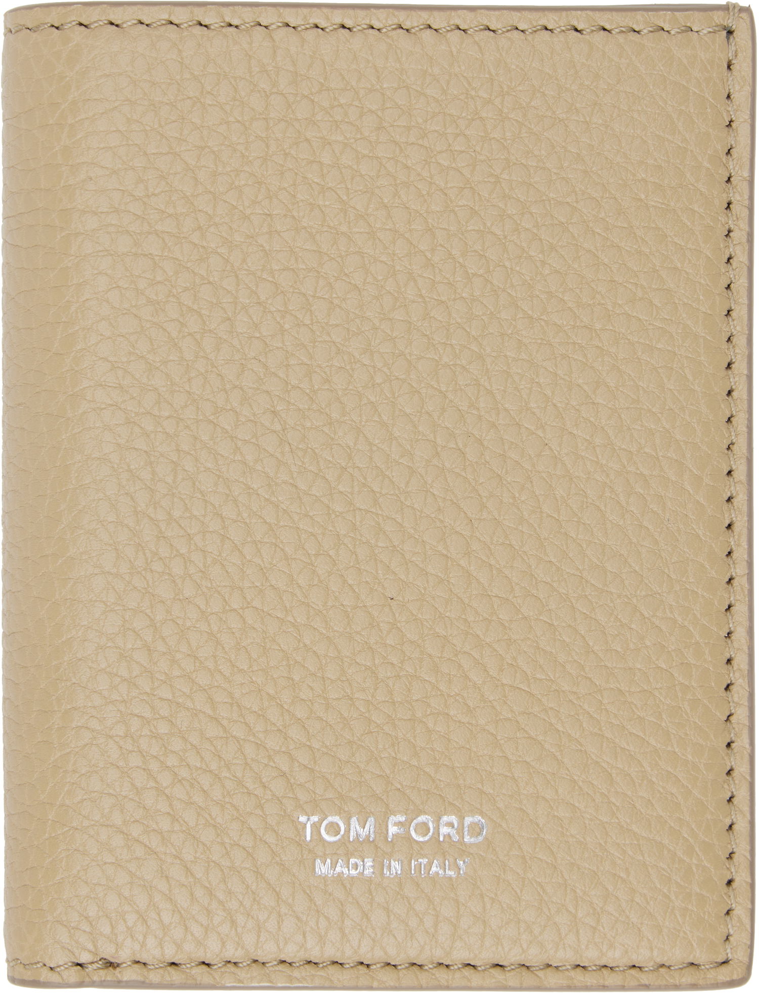Портфейл Tom Ford Grain Leather Folding Card Holder Бежово | Y0279-LCL158S, 0