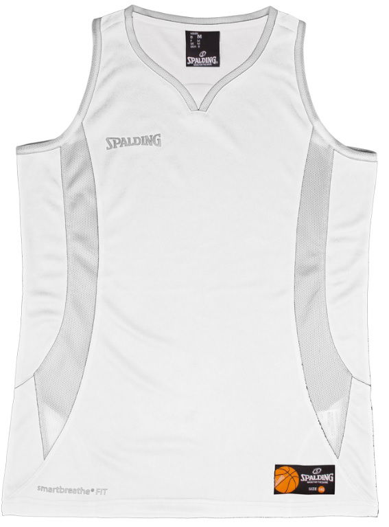 Потник Spalding Spalding Jam Tank Top Бяло | 40221002-whitesilvergrey