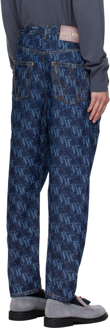 Дънки Vivienne Westwood Vivienne Westwood Drunken Patterned Jeans Синьо | 3902000X-W014I-AAA-, 2