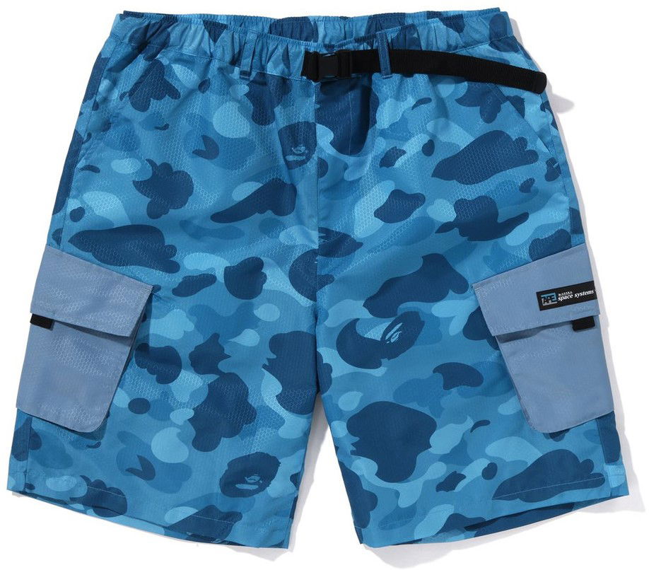 Къси панталони BAPE Bape Honeycomb Camo Cargo Shorts Blue Синьо | 1J30153008-BLUE, 0