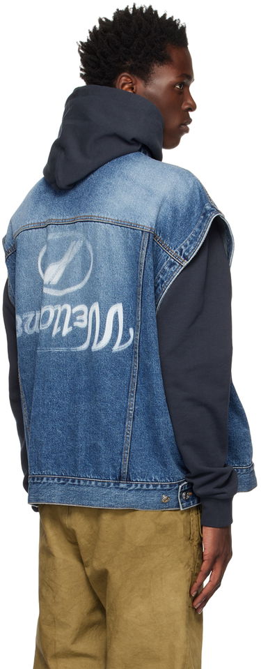 Жилетка We11done We11done Oversized Trucker Vest Синьо | WD-DV3-22-385-U-BL, 2