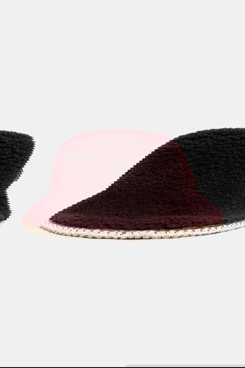 Шапка UGG Sherpa Bucket Hat with Braided Trim Бургунди | 100914, 0