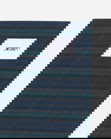 Шал WTAPS Plaid Bandana Тъмно синьо | 251WVDT-AC01 GREEN, 5