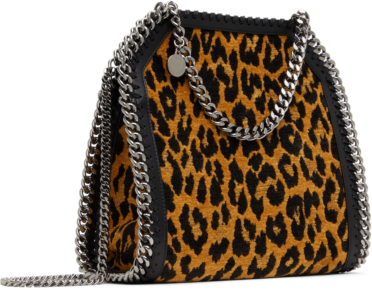 Чанта през рамо Stella McCartney Leopard Print Mini Chain Bag Кафяво | 371223WP0494, 1