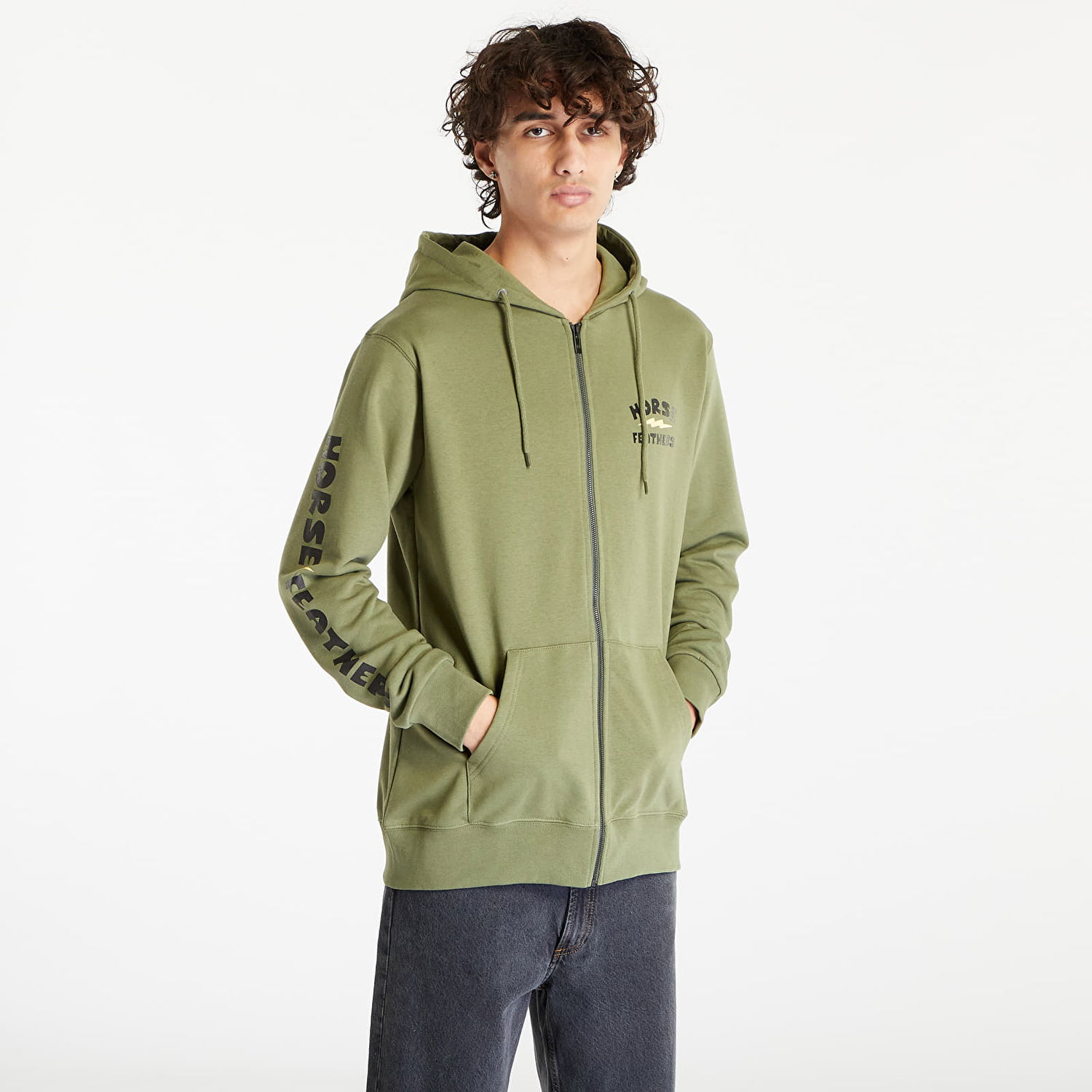 Суитчър Horsefeathers Ignite Hoodie Зелено | SM1323B, 0