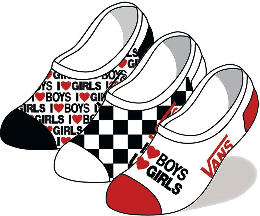 Чорапи Vans Vans Boys Girls Canoodles 3-Pack No-Show Socks Многоцветен | vn0a4dse4481, 0