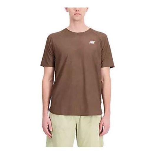 Тениска New Balance Jacquard  Q Speed T-Shirt Кафяво | MT33281-DUO