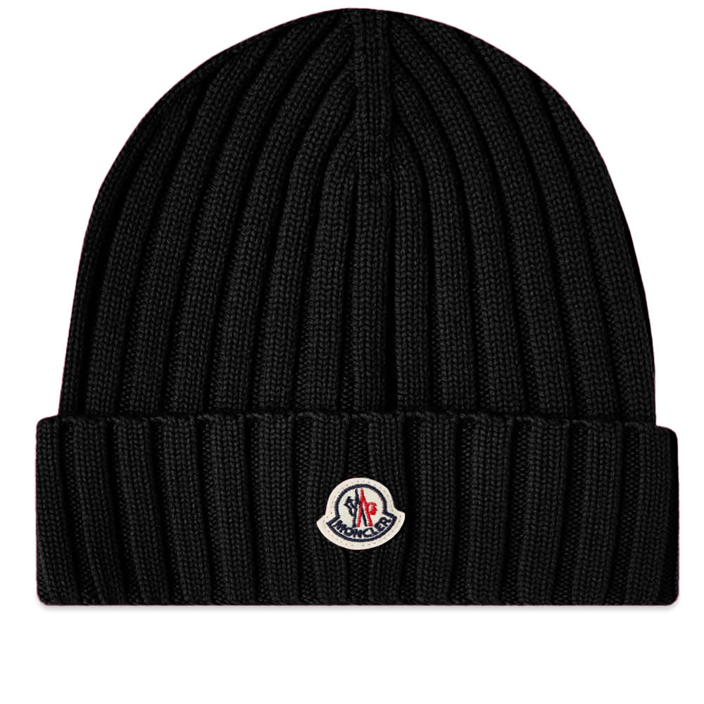 Шапка Moncler Logo Beanie Hat Черно | 3B000-16-A9327-999, 0