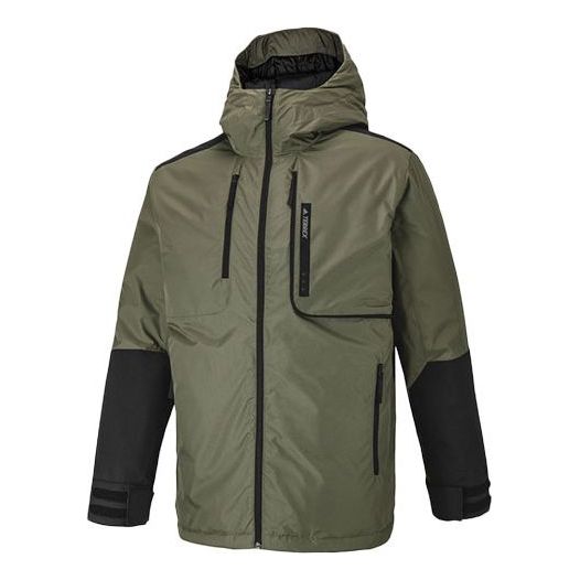 Парка adidas Originals Hooded Stay Warm Down Jacket Зелено | HE3689