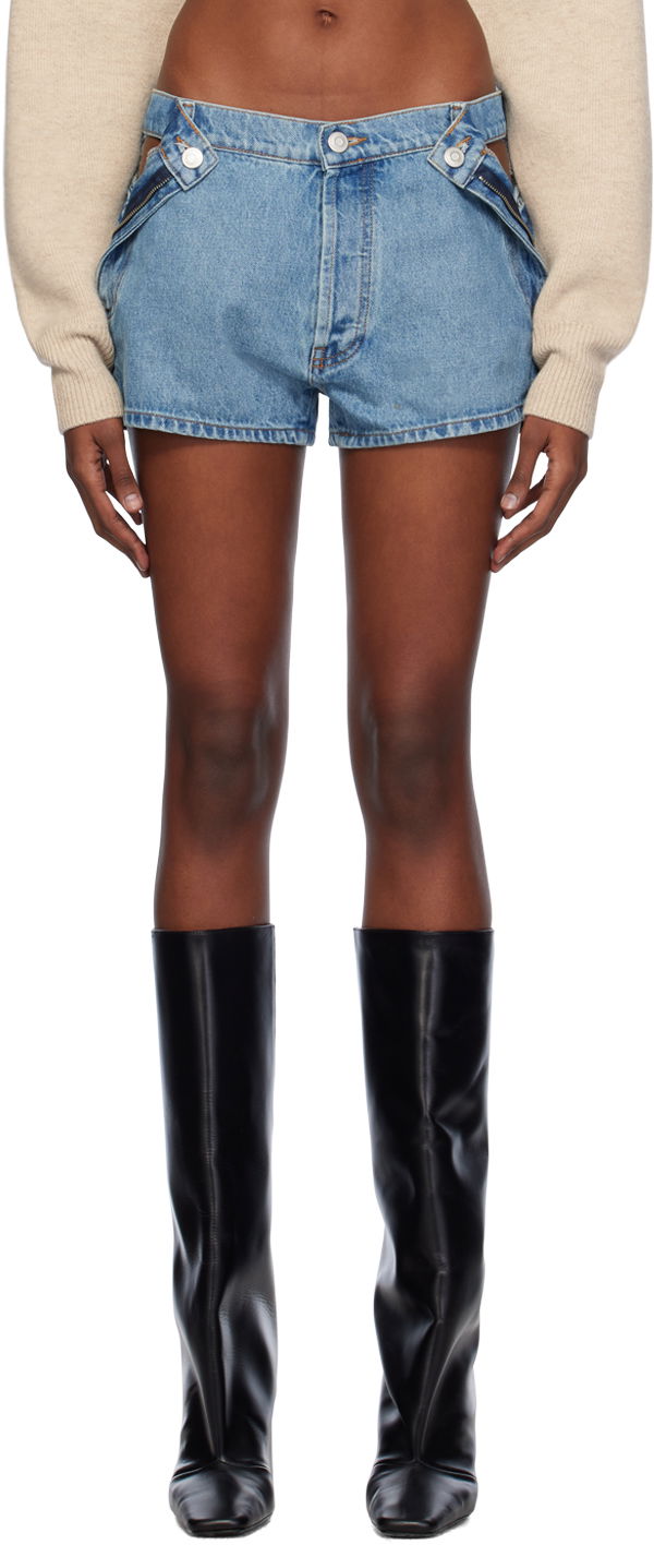 Къси панталони Coperni Coperni Open Hip Denim Shorts Синьо | COPP71202, 0