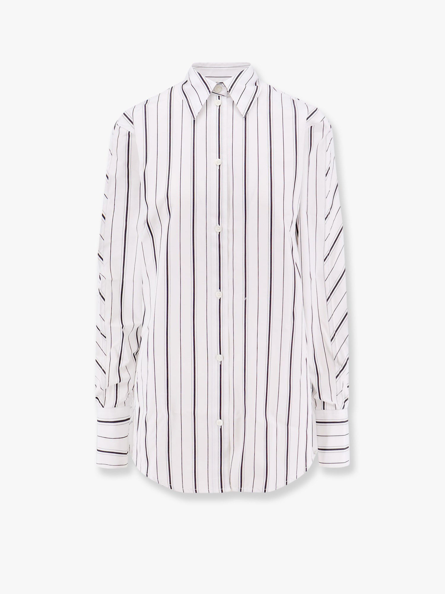 Риза TOTEME Striped Button-Down Shirt by Toteme Бяло | 251WRT2522FB0338200, 0