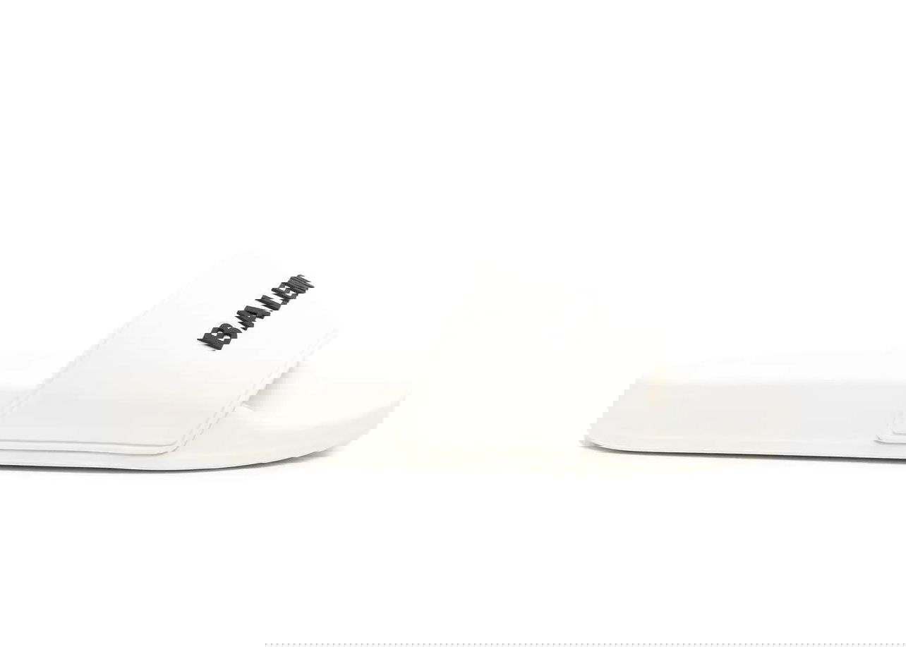 Кецове и обувки Balenciaga Pool Slide Eggshell Бяло | 565826W1S809310, 0
