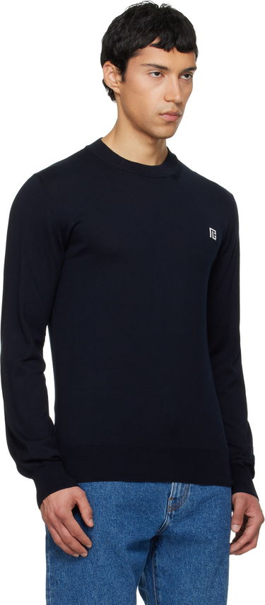 Пуловер Balmain Fine Silk & Cotton Sweater Черно | GH1KD000KJ53, 4