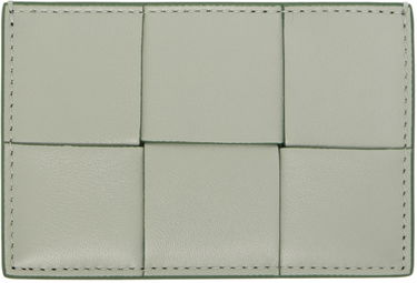 Портфейл Bottega Veneta Cassette Credit Card Holder Зелено | 742693 V2PN1, 0