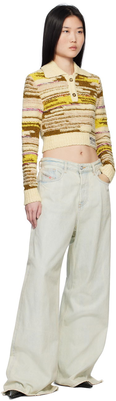 Пуловер Moschino Moschino Jeans Cropped Pullover Polo Многоцветен | 251K10922, 3