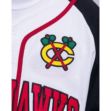 Фланелка Mitchell & Ness Practice Day Button Front Jersey CHICAGO BLACKHAWKS Бяло | TBTF4994-CBHYYPPPWHIT, 2