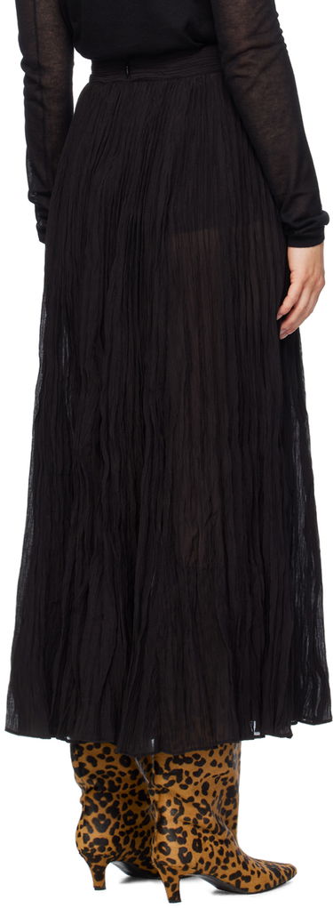 Пола TOTEME TOTEME Women's Crinkled Plissé Maxi Skirt Черно | 243-WRB0197-FB0200, 2