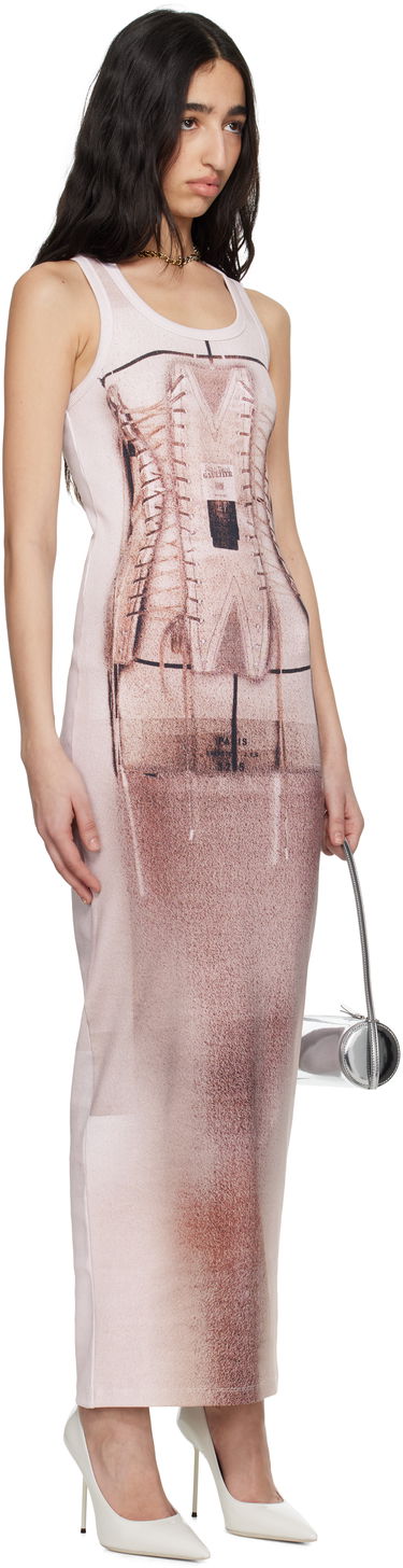 Pокля Jean Paul Gaultier Jean Paul Gaultier 'The Corset Trompe-L’oeil' Maxi Dress Розово | 25/34-F-RO405-J582-260100, 1