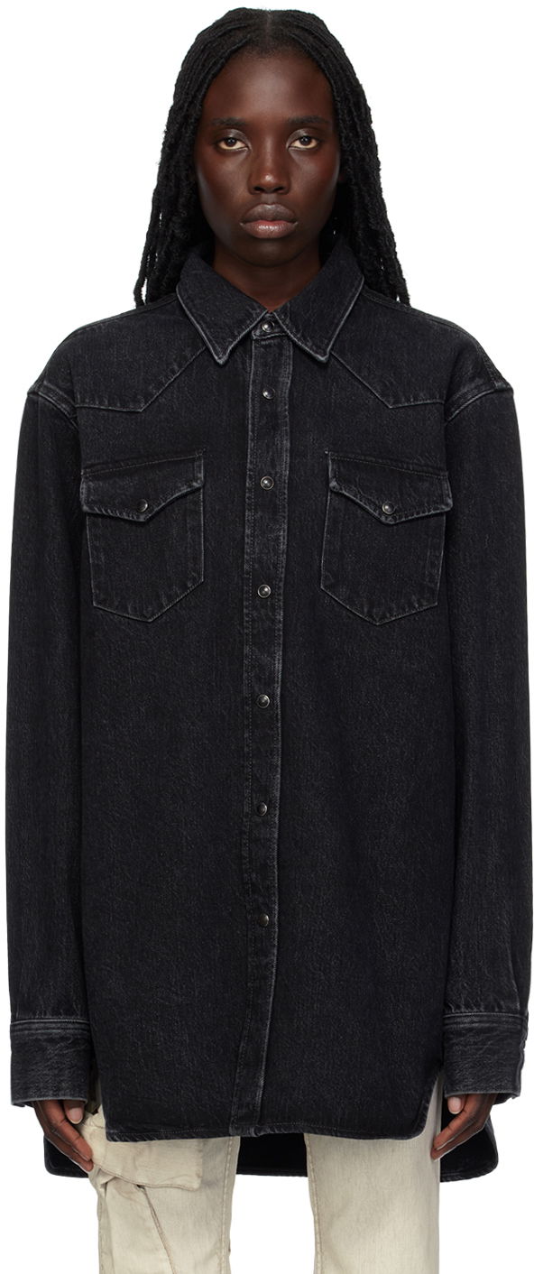 Риза Acne Studios Button-Up Denim Shirt Черно | BB0514-, 0