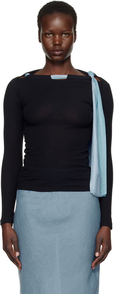 Пуловер Baserange Baserange Circ Long Sleeve T-Shirt Черно | TOCIL-RB-SP25, 0