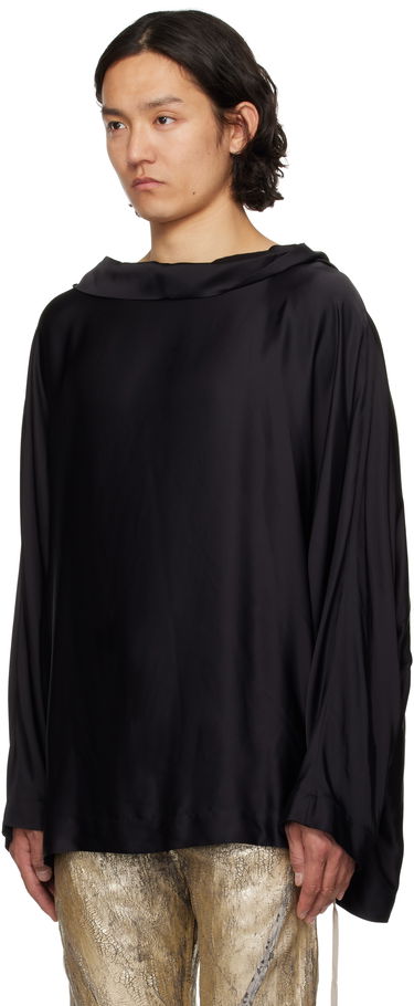 Пуловер Rick Owens Rick Owens Hollywood Tunic Hoodie Черно | RR01E5702 SCH, 3