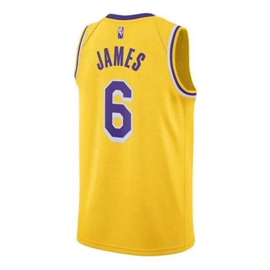 Фланелка Nike LA Lakers LeBron James #6 Basketball Jersey Жълто | DB3576-731, 0