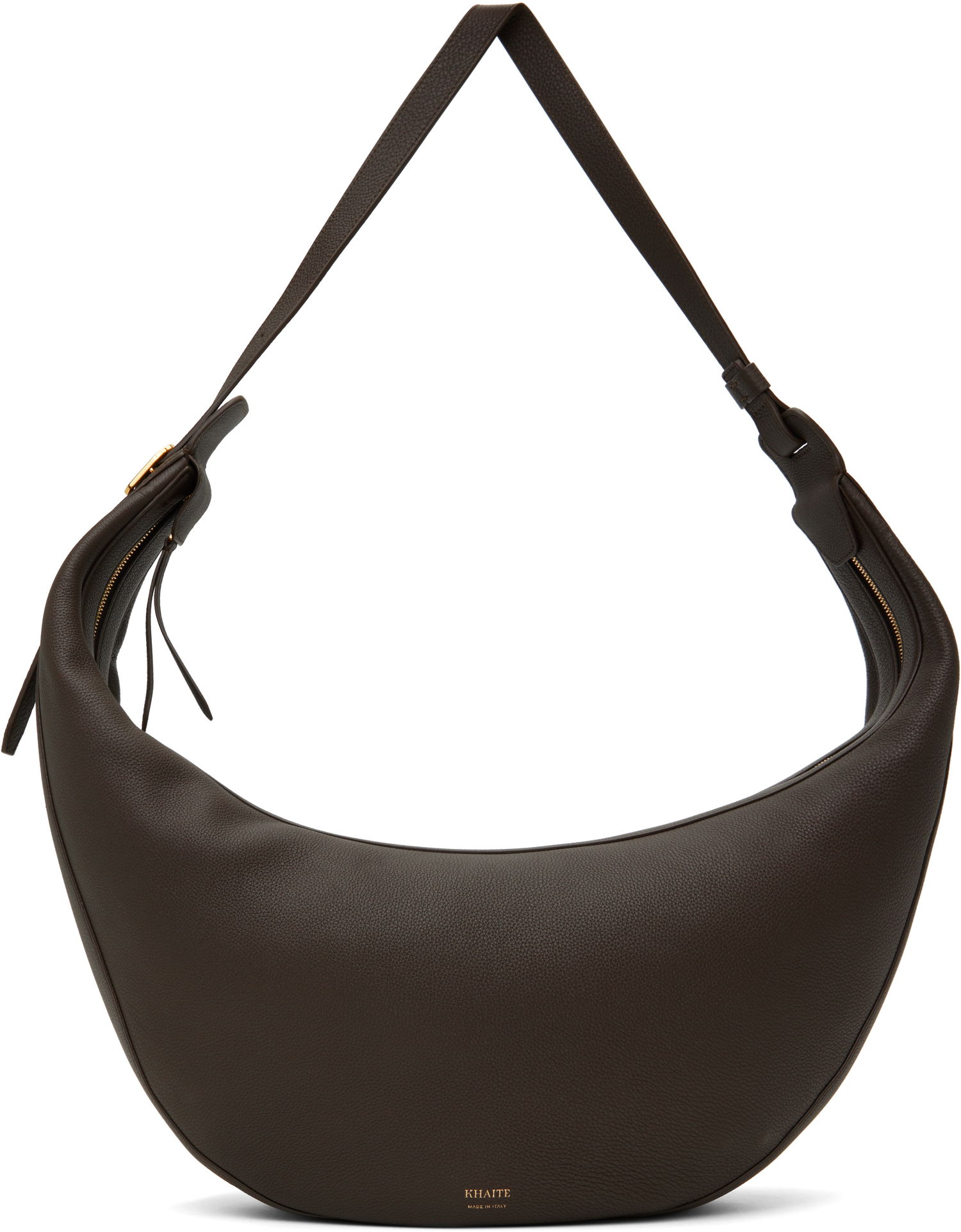 Чанта през рамо Khaite KHAITE Augustina Leather Shoulder Bag Кафяво | H6014-914, 0