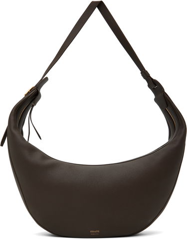 Чанта през рамо Khaite KHAITE Augustina Leather Shoulder Bag Кафяво | H6014-914, 0