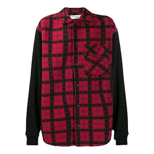 Риза Off-White Off-White Plaid Long Sleeve Shirt Червено | OMGA101R20G530202010, 0