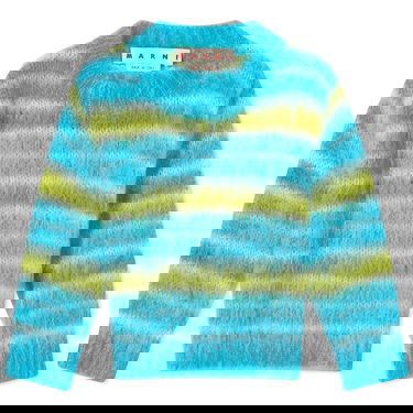 Пуловер Marni 3/4 Sleeve Brushed Multicolor Stripes Cropped Sweater "Cobalt" Тюркоазено | GCMD0503Q0-RGB44, 0
