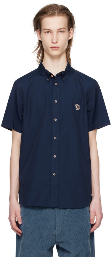 Риза Paul Smith PS Paul Smith Zebra Short Sleeve Shirt Тъмно синьо | M2R-285U-FZEBRA-48, 0