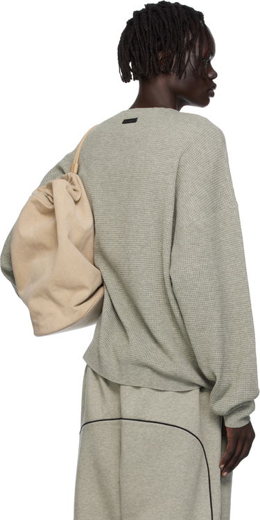 Суитчър Fear of God Fear of God ESSENTIALS Waffle Long Sleeve Crewneck Sweatshirt Сиво | 192SP256165F, 2
