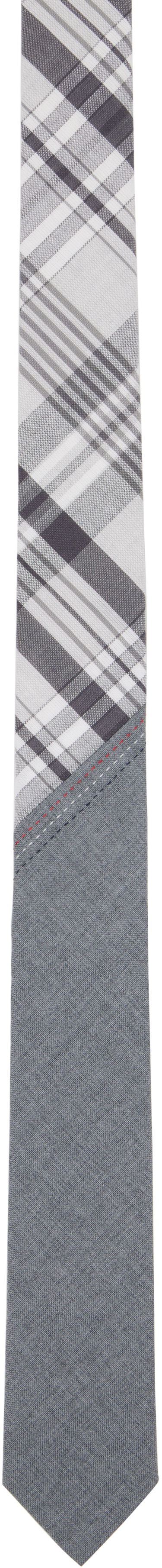 Шал Thom Browne Thom Browne Classic Bias Combo Madras Check Tie Сиво | MNL038C-F0808, 0