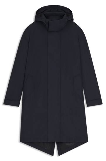 Яке BOSS BECKHAM water-repellent hooded jacket Тъмно синьо | 50553094