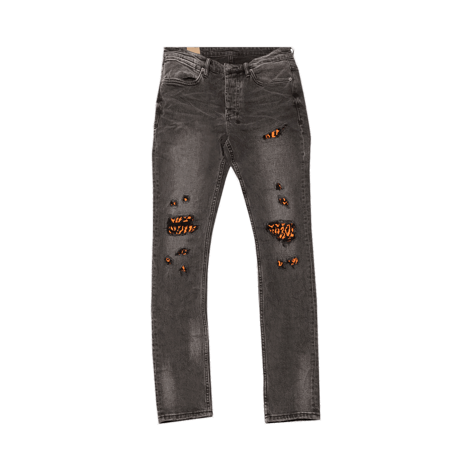 Дънки Ksubi Van Winkle Angst Distressed Denim Jeans with Orange Patches Сиво | 5000007253, 0