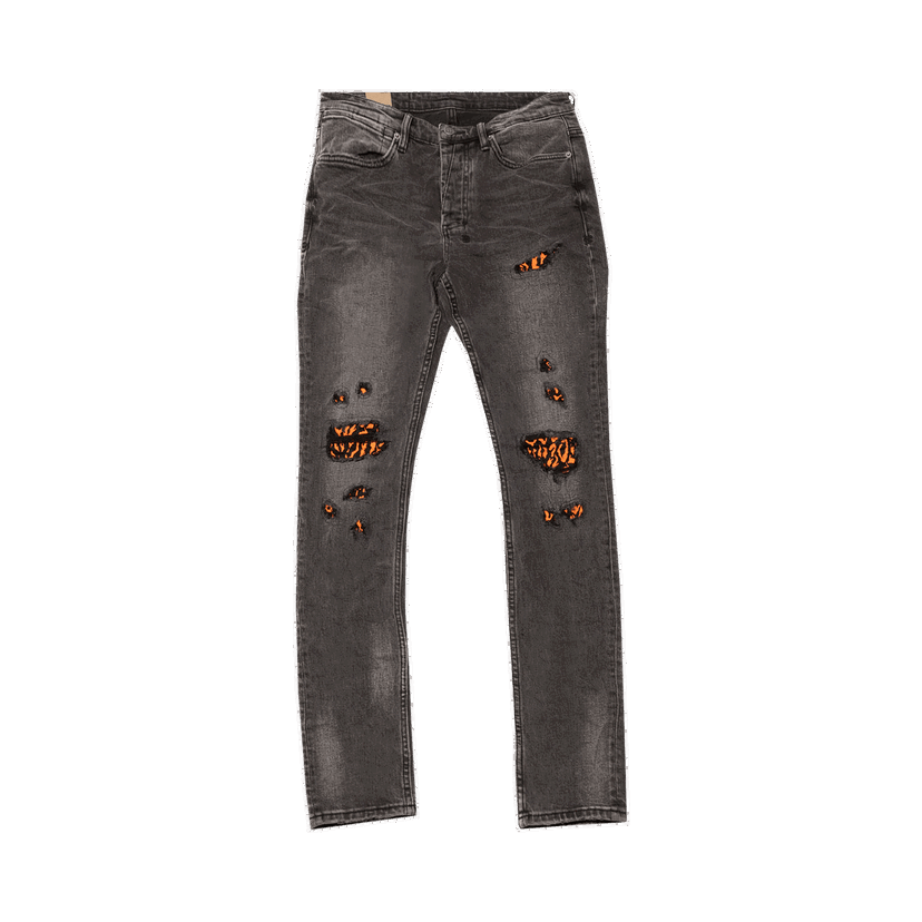 Дънки Ksubi Van Winkle Angst Distressed Denim Jeans with Orange Patches Оранжево
 | 5000007253