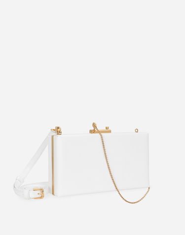 Чанта през рамо Dolce & Gabbana Dolce & Gabbana Eva Shoulder Bag with Gold Chain Бяло | BB7703A3G1980002, 2