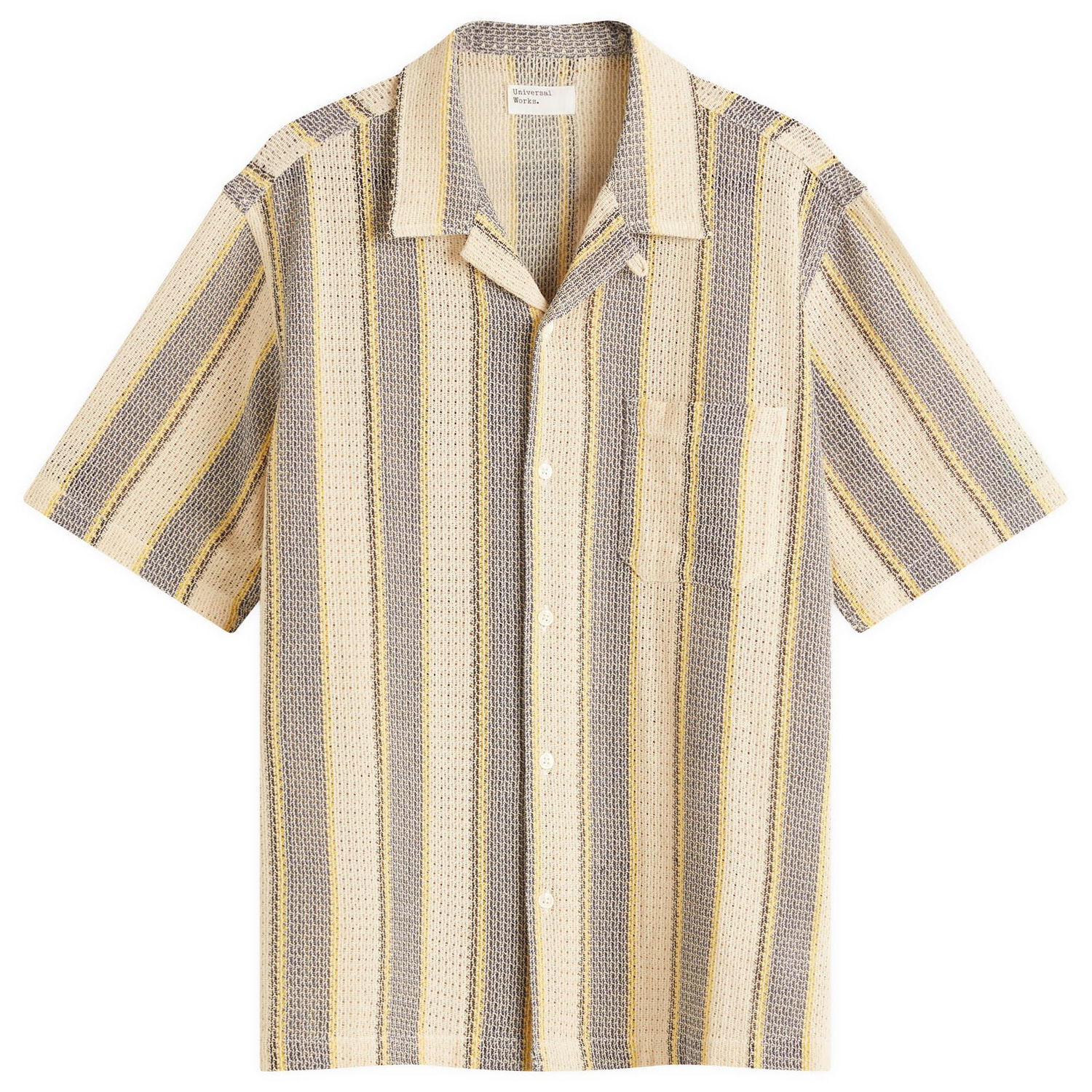 Риза Universal Works Universal Works Lattice Road Shirt, Size Large Жълто | P32064-GRY, 0