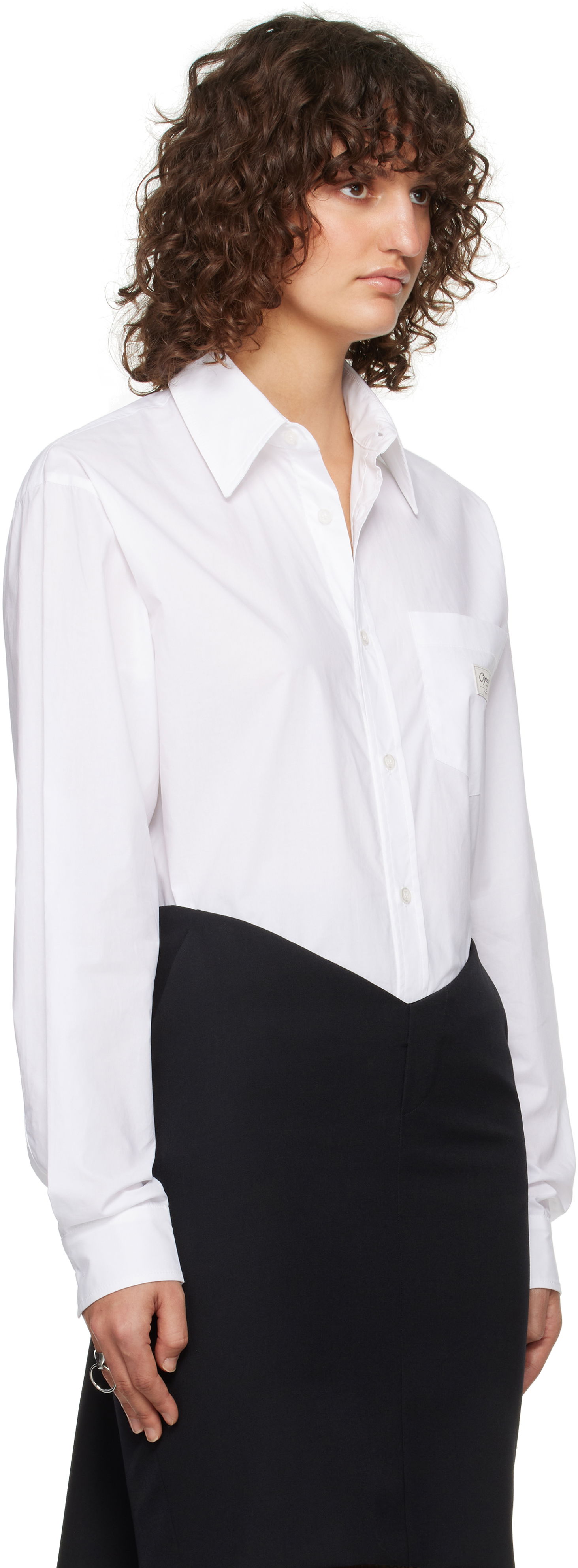 Риза Coperni Poplin Shirt Bodysuit Бяло | COPCH45F2010, 1