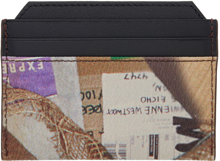 Облекло Vivienne Westwood Black & Beige Slim Card Holder Бежово | 5403000BU-S001S-, 1